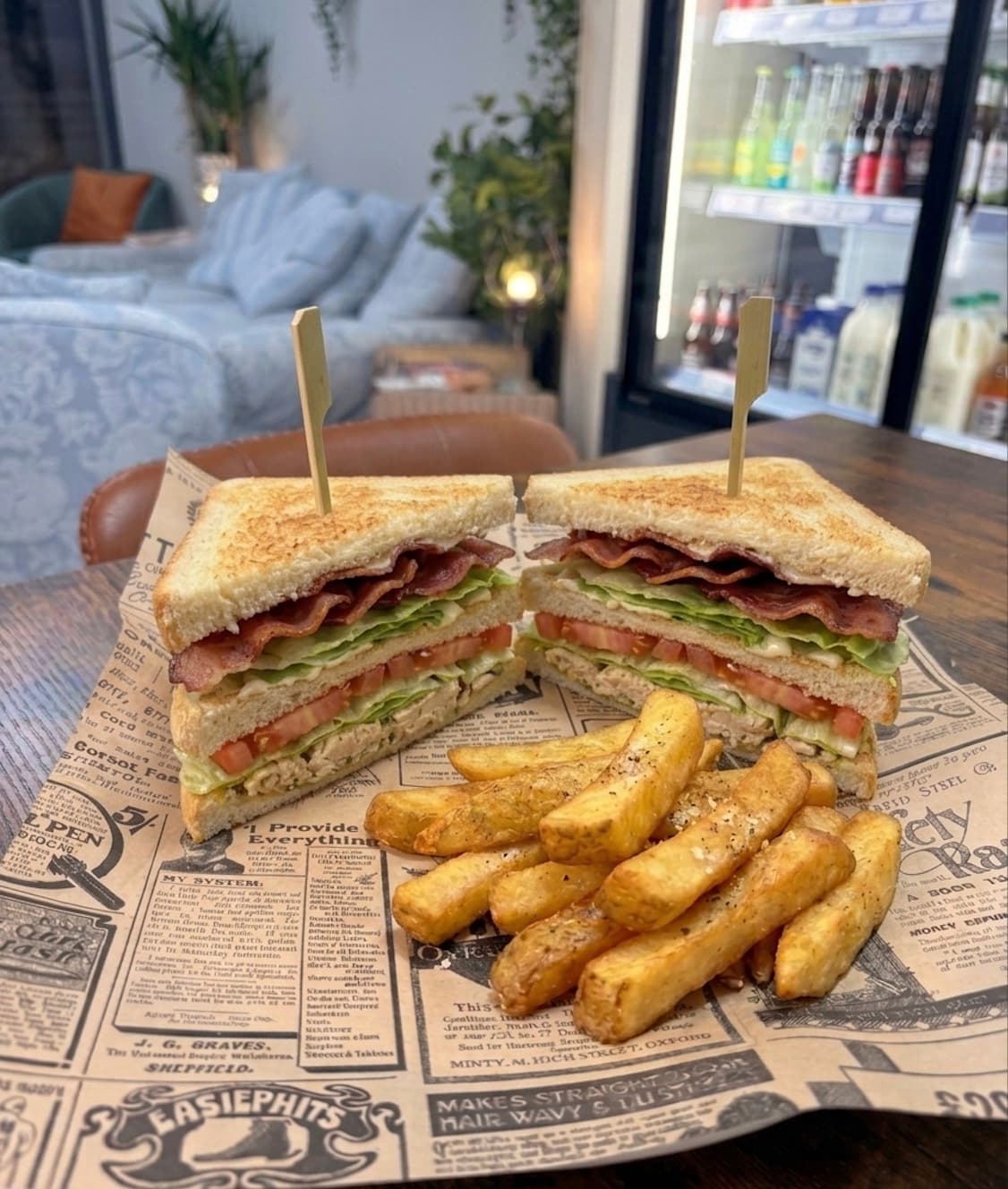 Club sandwich with chips at La Despensa, Palm Beach Club