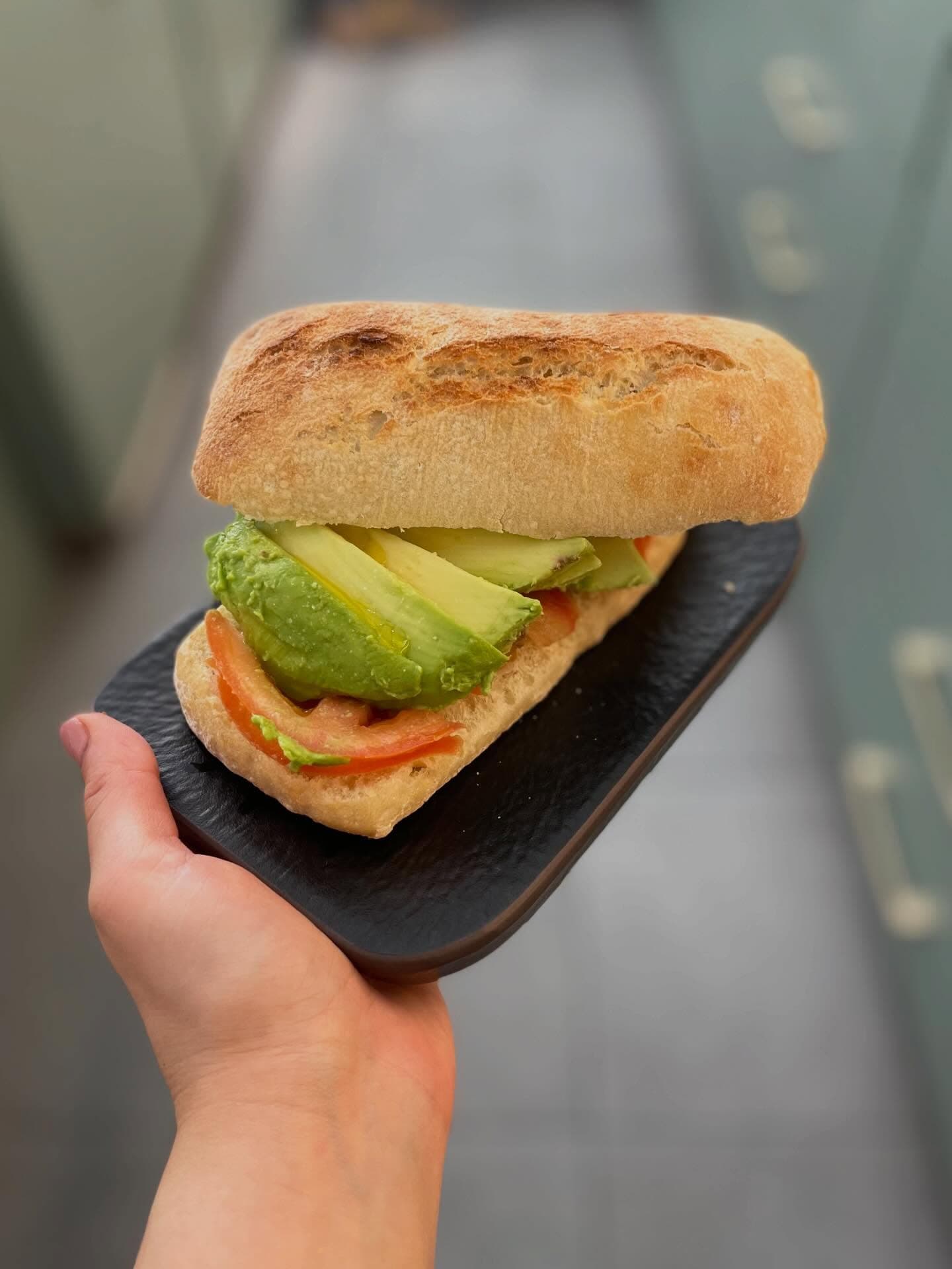 Avocado and tomato ciabatta at La Despensa, Palm Beach Club